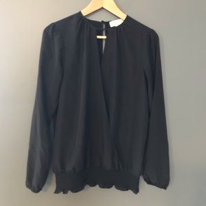 Long sleeve black Michael Kors blouse